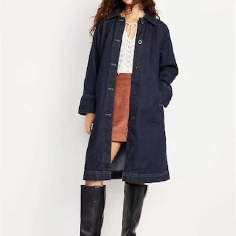 Old Navy Denim Trench Coat - Picture 1 of 2